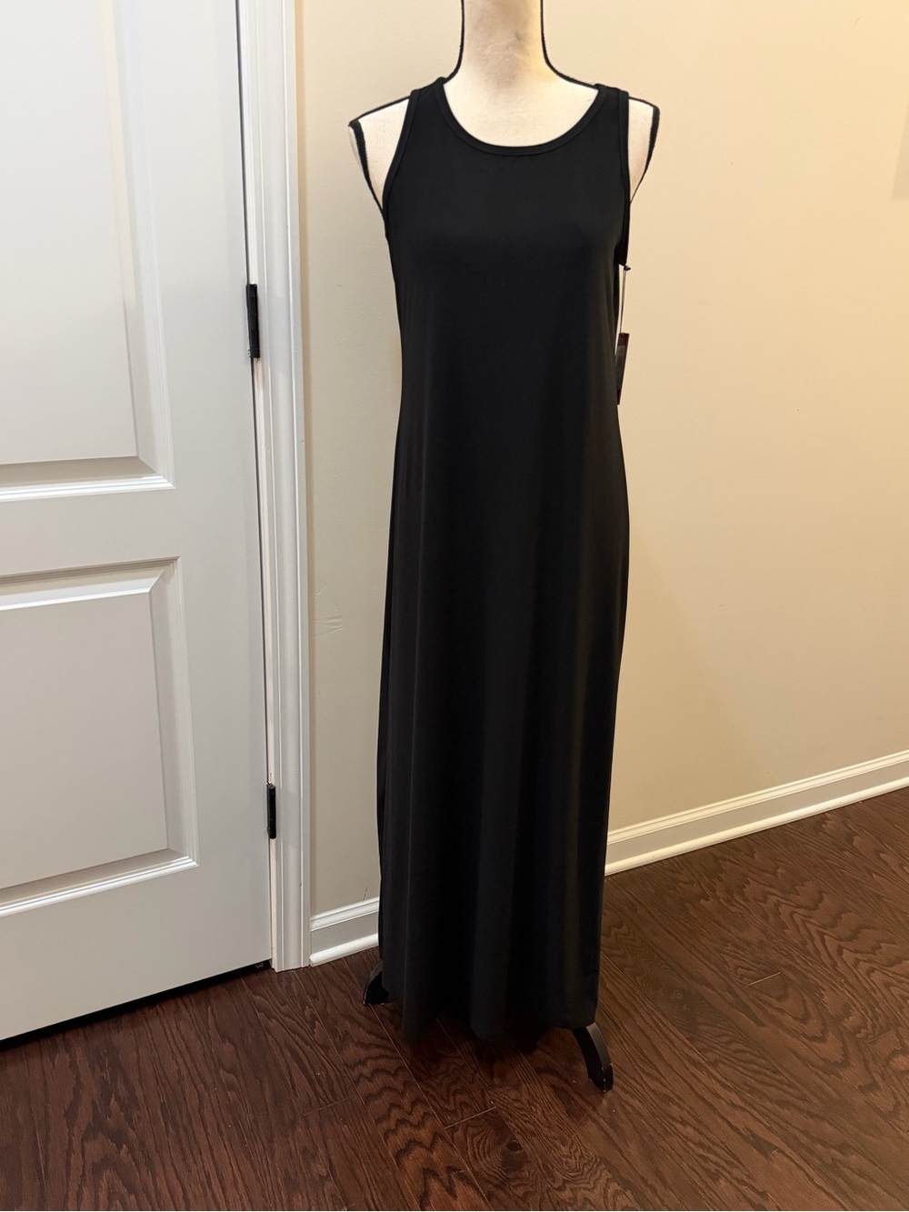Vince Camuto Petite Black A-line silhouette Keyhole Maxi Dress Sz PM NWT - Picture 3 of 10